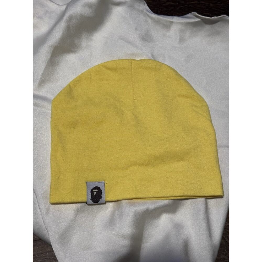 A Bathing Ape Bape Yellow Beanie Skinny Scullcap. Toddler Possible Youth Size.